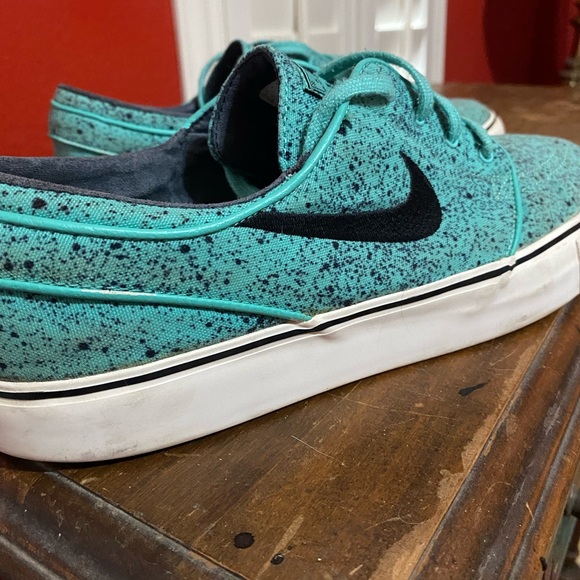 Stefan Janoski NIKE Premium Zoom SB Mens US 11.5 Green MINT SPECKLE Skate Shoes - Picture 6 of 12
